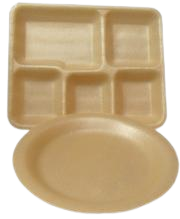 PLA - plant-based plates - trays - clamshell