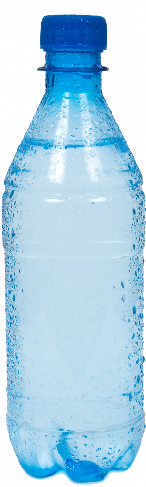 light blue biodegradable water bottles - blue plant-based cap