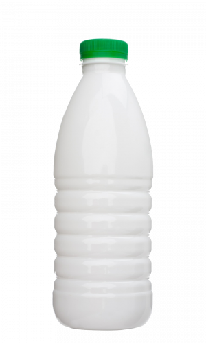 bioplastic bottle for milk 1 liter green cap