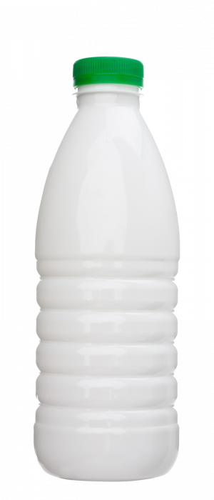 bioplastic bottle for milk 1 liter green cap